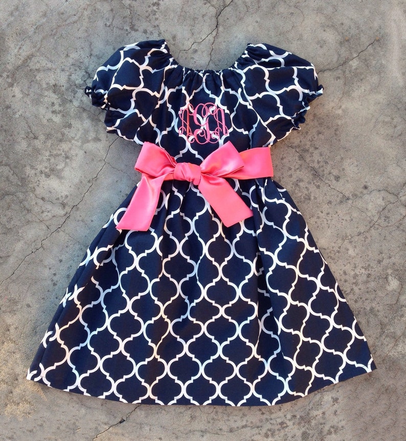 Monogrammed Girls Dresses Personalized Baby Girl Clothes Etsy