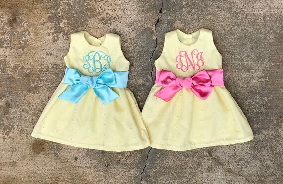 baby girl yellow easter dress