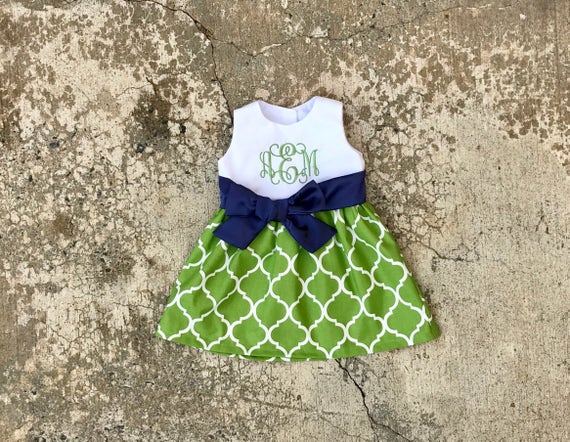 Little Girls Dresses Monogram Baby Girl 