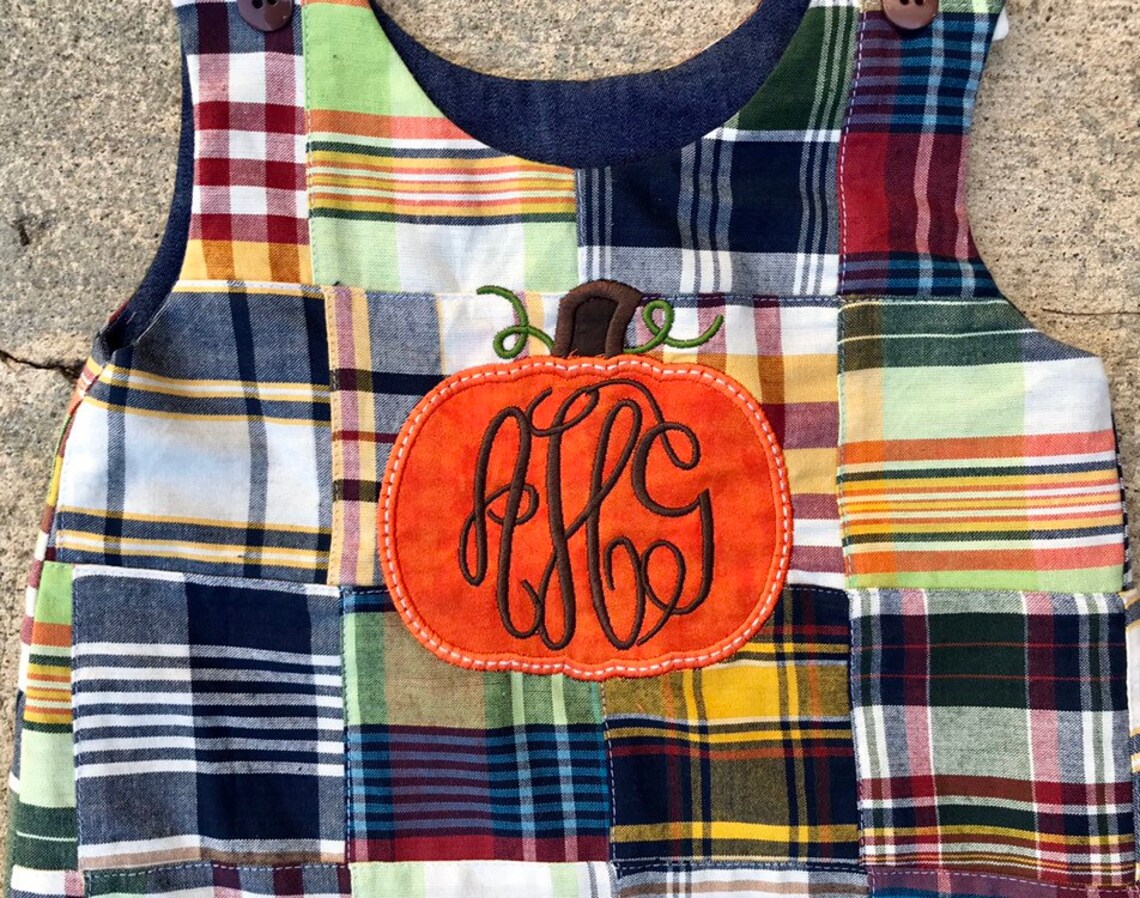 Girls Pumpkin Patch Outfit Baby Girl Clothes Plaid Jumper Etsy