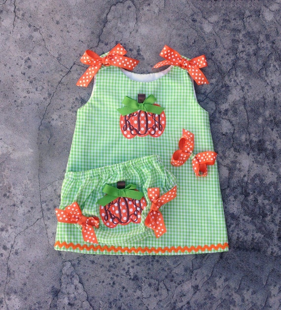 orange baby girl outfit