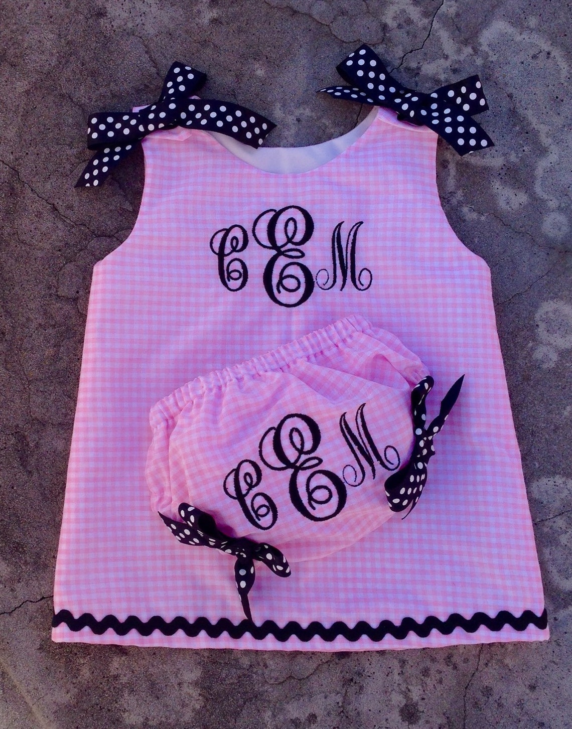 Monogram Baby Girl Outfits Baby Girl Clothes Personalized Etsy