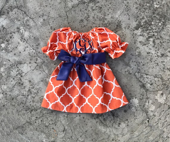 orange baby girl outfit