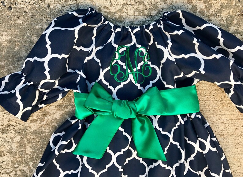Toddler girl clothes baby girl dresses personalized navy Etsy