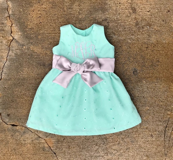 Girls Mint Green Easter Dress Gray ...