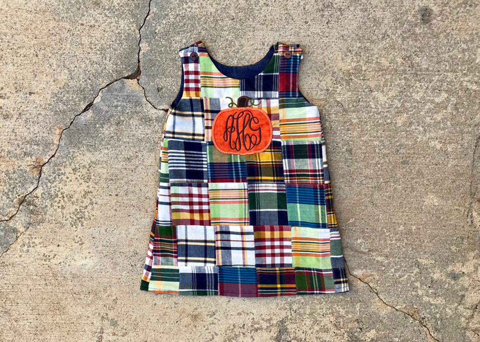 Girls Pumpkin Patch Outfit Baby Girl Clothes Plaid Jumper Etsy