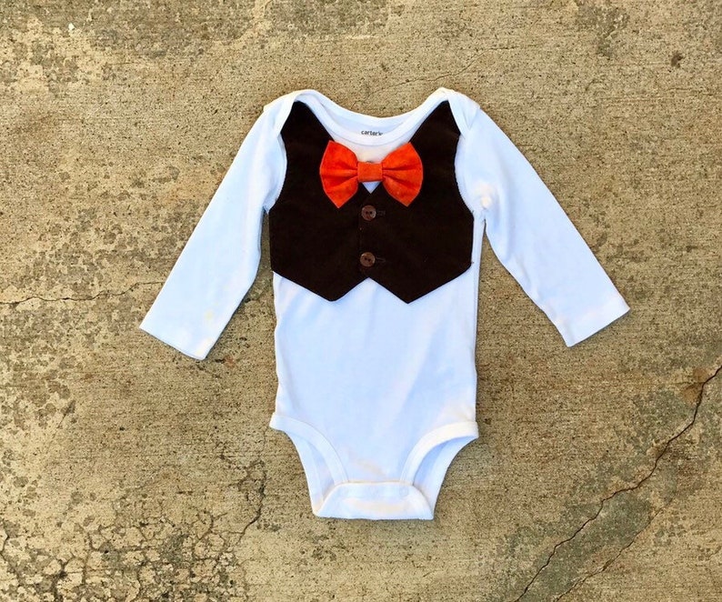 baby boy orange bow tie corduroy vest girls monogram brown dress Brother Sister Matching thanksgiving outfits orange and brown fall outfit