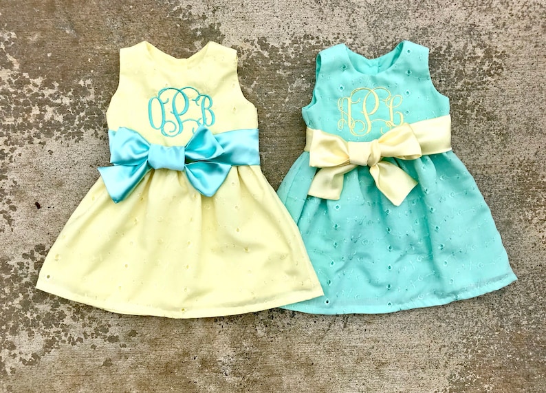 Matching Sister Dresses Monogrammed Twin Outfits Matching Etsy