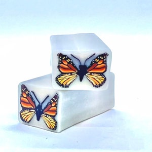Monarch Butterfly Cane, Raw Unbaked Polymer Clay Cane