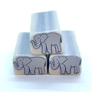 Elephant Animal Cane, Raw Unbaked Polymer Clay Cane