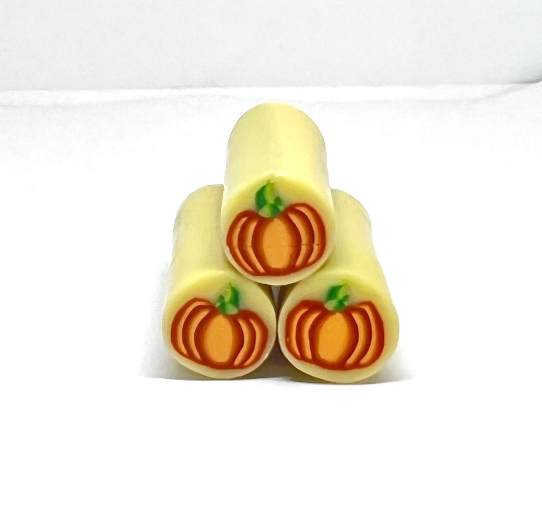 Pumpkin Fall Halloween Cane Raw Unbaked Polymer Clay Cane Etsy