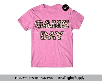 Game Day SVG, Football Mom SVG, Silhouette Cricut Files, Leopard Print svg, Cheetah Print svg