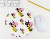 Pineapple Print Mouse Pad / Fruit Print Mousepad / Mat