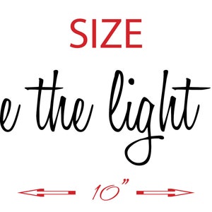 BE THE LIGHT vinyl wall decal sticker bathroom mirror inspirational art Free Shipping image 2