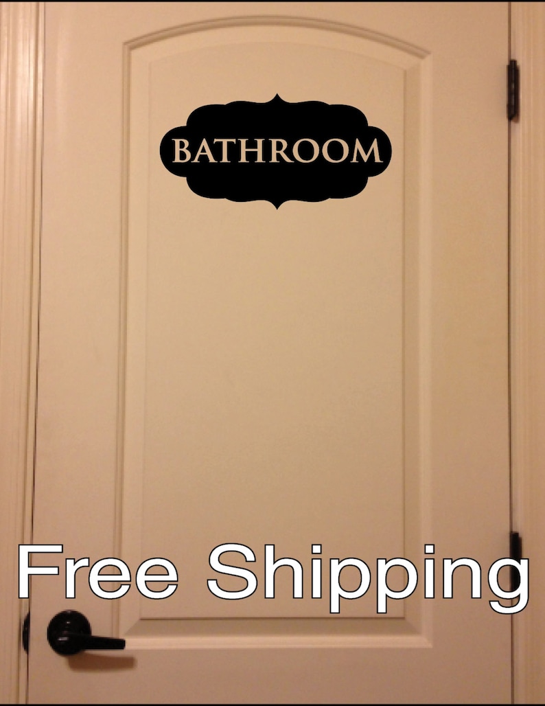 BATHROOM wall vinyl sticker decal childs bathroom ornate design decor Free Shipping