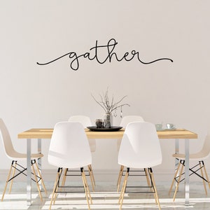 GATHER - vinyl wall sticker decal home farmhouse decor FREE Shipping