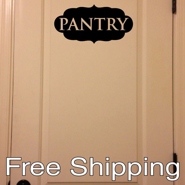 PANTRY wall vinyl sticker decal pantry kitchen room ornate design decor Free Shipping