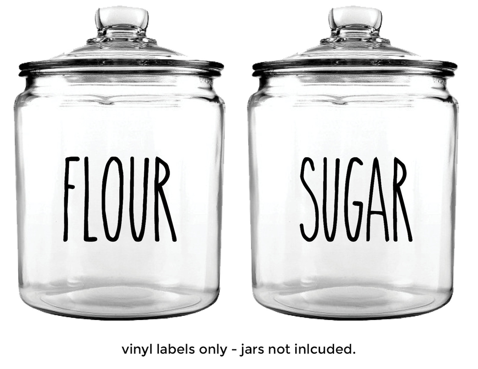 Flour Sugar jar labels wall vinyl decal sticker cute image 0.