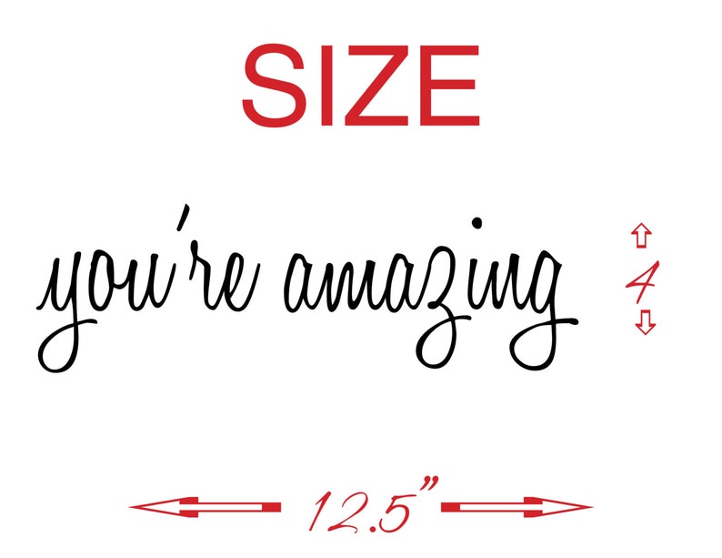 YOU/'RE AMAZING vinyl wall decal sticker bathroom mirror inspirational art Free Shipping