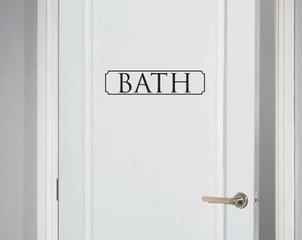 BATH wall vinyl sticker decal bathroom ticket design decor Free Shipping