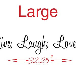 LIVE LAUGH LOVE Wall Vinyl Sticker Home Decor Art Inspirational Quotes ...