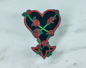 Garden of Heartless Enamel Pin v2