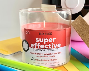 Super Effective Candle - cranberry + peach + vanilla