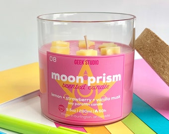 Moon Prism Candle - lemon + strawberry + vanilla musk