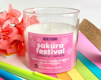 Sakura Festival Candle - sweet cherry + flower blossoms
