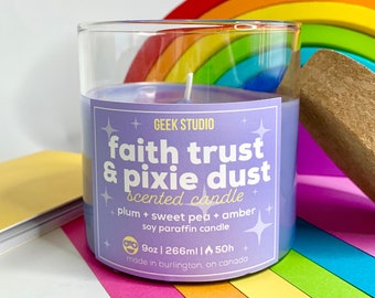 Faith Trust & Pixie Dust Candle - plum + sweet pea + amber