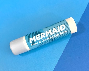 Mermaid Pear & Ginseng Lip Balm - all natural handmade geek balm