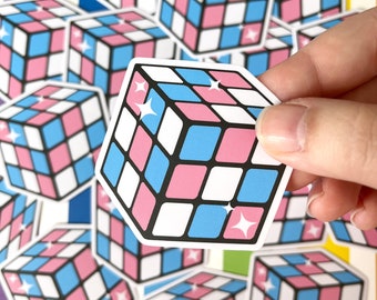 Vinile Transgender Puzzle Cube Adesivo LGBTQIA Pride