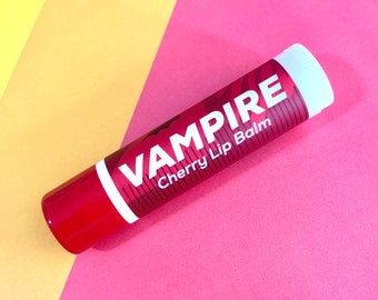 Bálsamo labial Vampire Cherry: bálsamo geek totalmente natural y hecho a mano