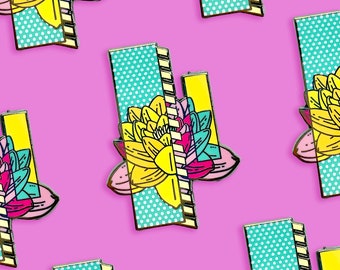 Pin de esmalte de loto fracturado