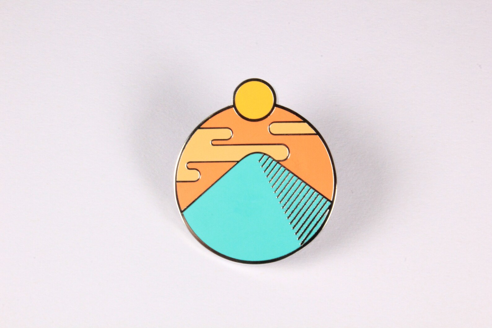 Pyramid Pin Blue Pyramid Enamel Pin - Etsy