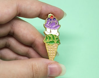 Gender Queer Pride Ice Cream Cone enamel pin