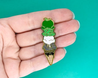 Aromantic Pride Ice Cream Cone enamel pin