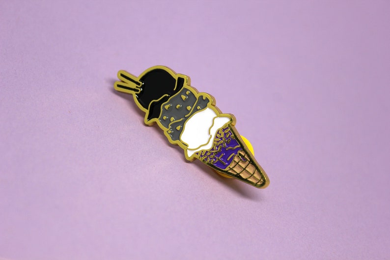 Pride Cone Enamel Pin Etsy