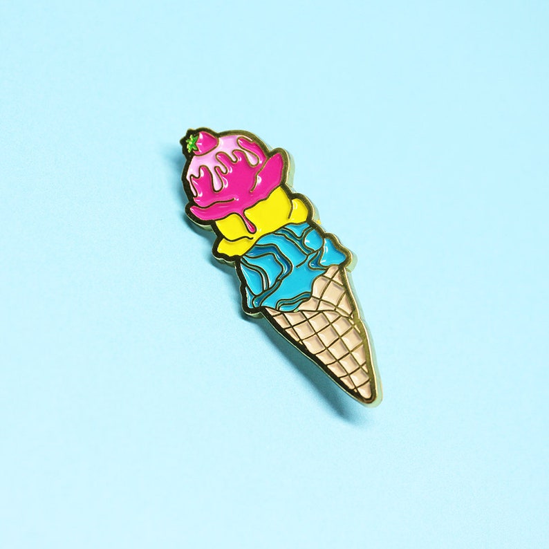 Pride Cone Enamel Pin Etsy