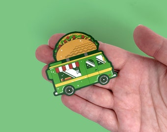 Taco Food Truck Sticker | Waterproof Laptop Water bottle iPad Bullet Journal Planner Die Cut Matte Stickers