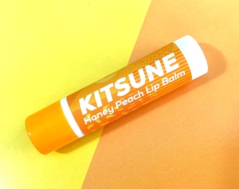 Bálsamo labial Kitsune Honey Peach: bálsamo geek totalmente natural y hecho a mano