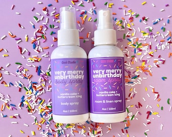 Very Merry Unbirthday Body & Room Spray - vanilla cake + buttercream icing