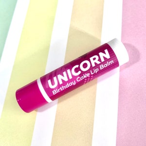 Unicorn Birthday Cake Lip Balm - all natural handmade geek balm