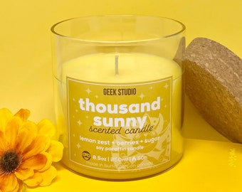 Thousand Sunny Candle - lemon zest + berries + sugar