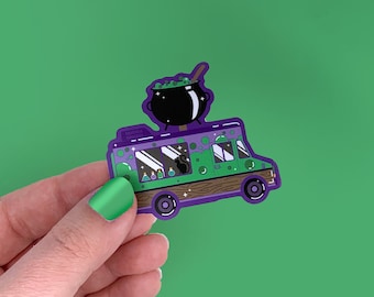 Witches Potion Truck Sticker | Waterproof Laptop Water bottle iPad Bullet Journal Planner Die Cut Matte Stickers