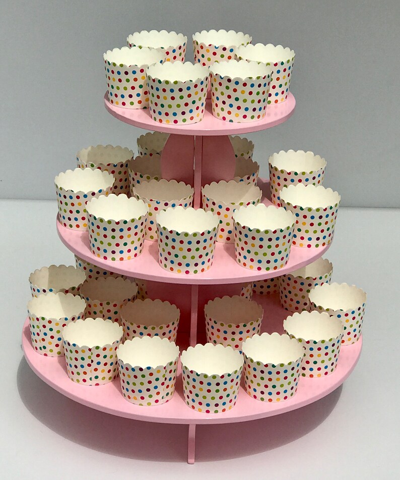 3 Tier Pink Cupcake Stand/Dessert Stand | Etsy