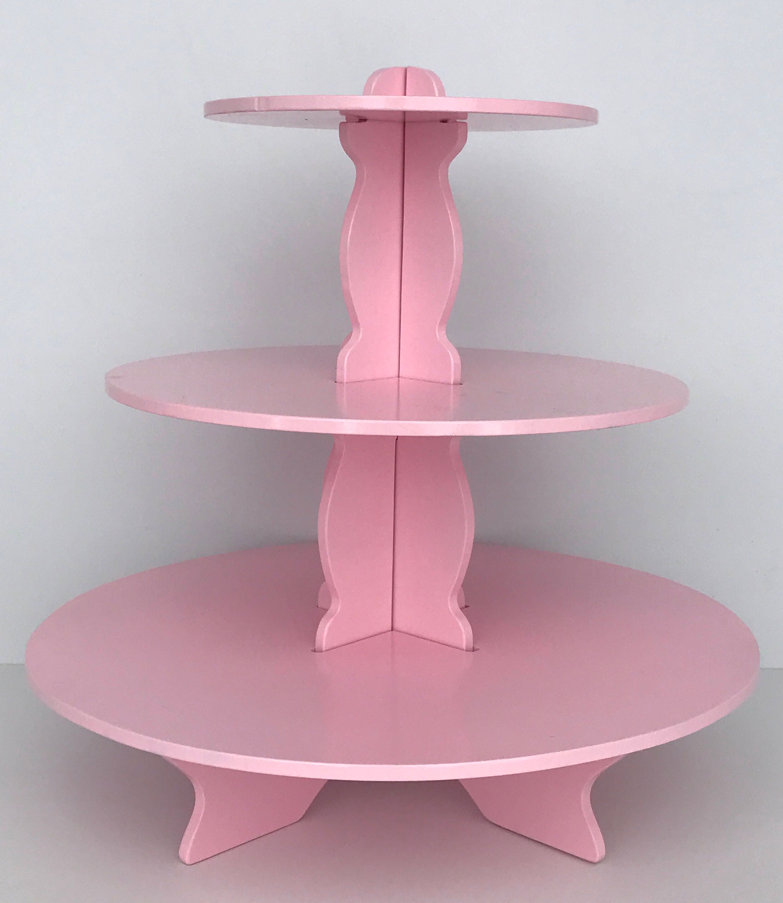 3 Tier Pink Cupcake Stand/Dessert Stand Etsy