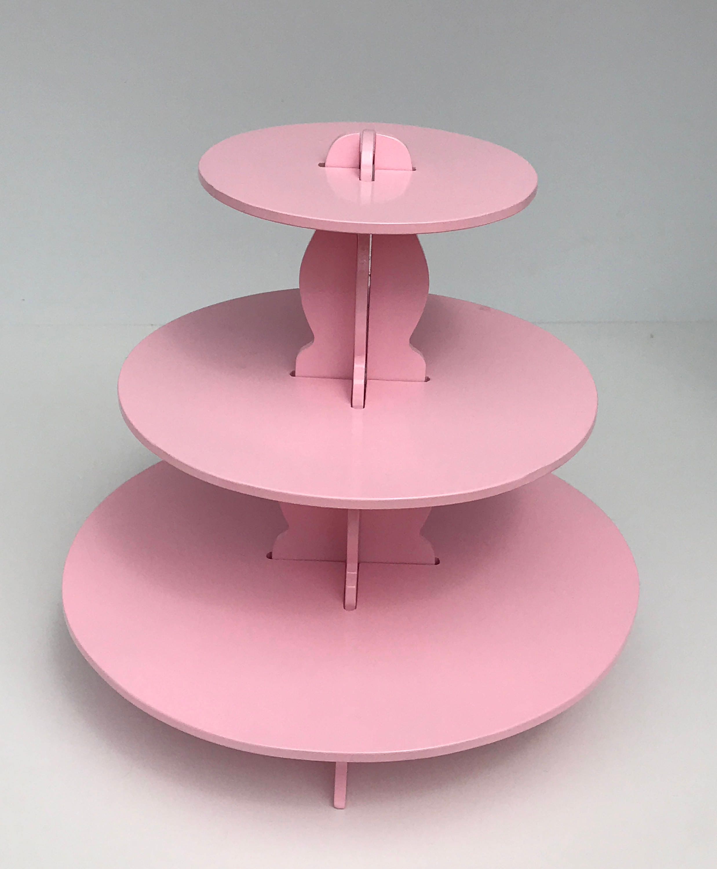3 Tier Pink Cupcake Stand/Dessert Stand Etsy