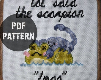 Scorpion and Frog Cross Stitch Pattern