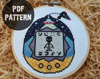 Alien Tamagotchi Cross Stitch Pattern